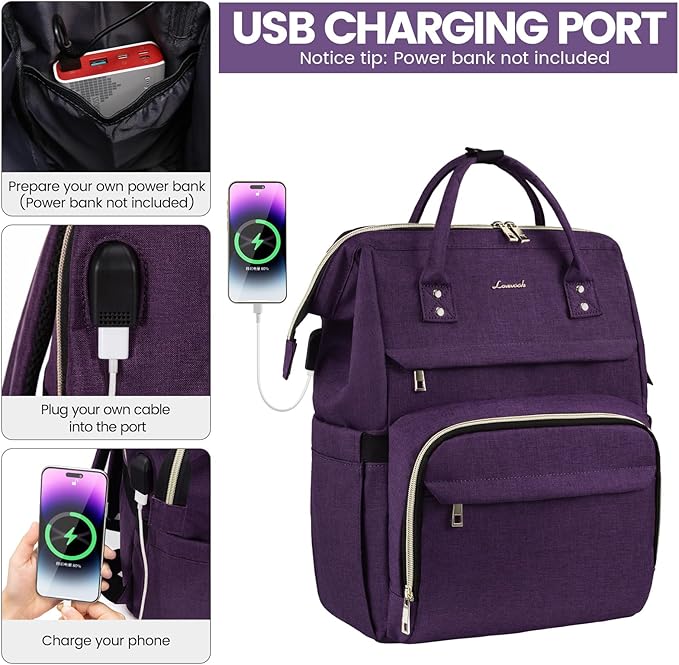 LOVEVOOK Laptop Backpack for Women, 15.6 Inch Professional Womens Travel - Image 4
