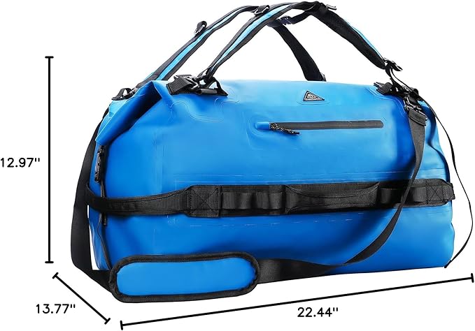 Haimont Large Waterproof Duffel Backpack Roll-Top Heavy Duty Dry Duffle Bag - Image 8