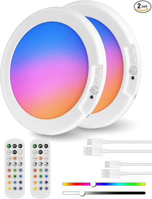 2 Pack Motion Sensor Rechargeable Shower Lights by GOEBLESON