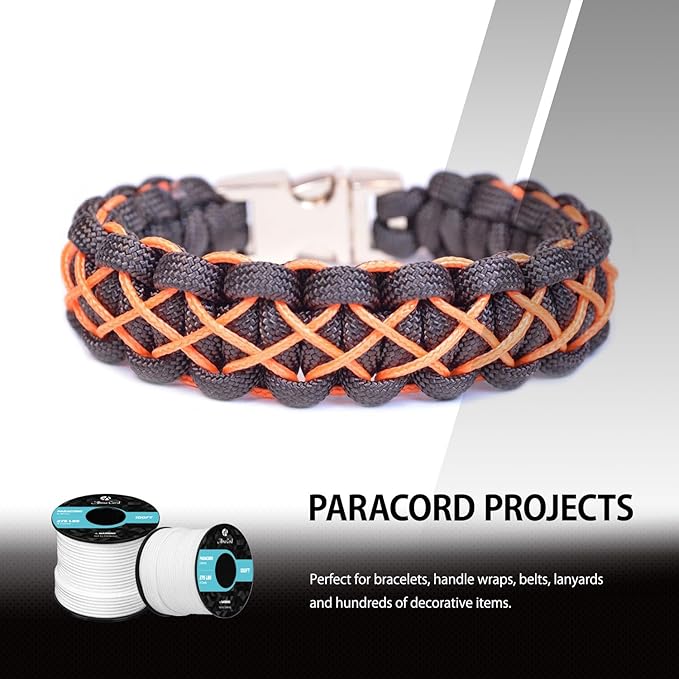 Abma Cord 2.4mm Paracord 275 100ft Nylon Rope 4 Strands Tactical Parachute Cord - Image 6