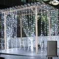 Solhice LED Curtain Lights Outdoor 20ft x10ft Cool White, 600 LED String Lights by Solhice
