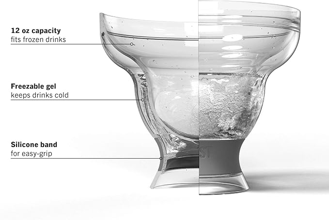 HOST FREEZE Margarita Cocktail Glasses, Frozen Cup Double Wall Insulated - Image 6