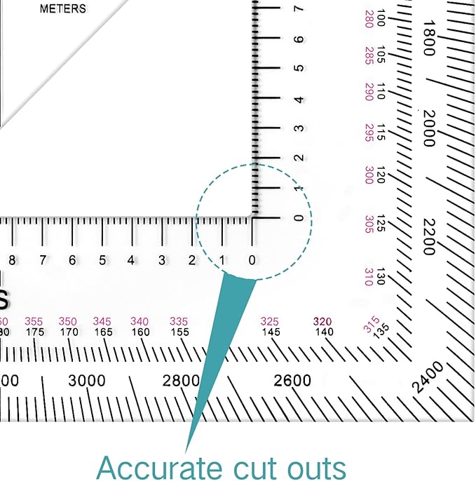Zonon 5 Inch Military Map Protractor Military Style Utm/mgrs Coordinate Scale - Image 3