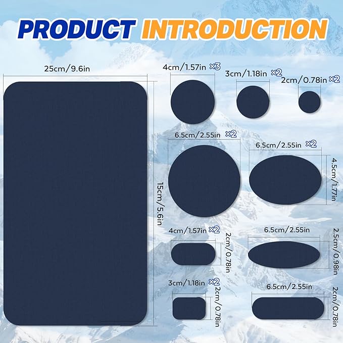 35Pcs Down Jacket Repair Patch Kit Pre-Cut Nylon Patches - Image 2