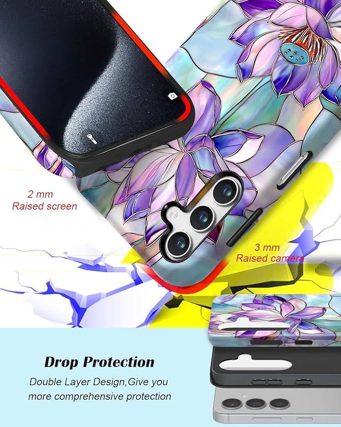 Compatible for Samsung Galaxy A57 5G Case, Dual Layer Heavy Duty 2 in 1 - Image 3