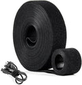 OneLeaf Hook and Loop Roll Reusable Fastening Cable Ties, 20ft x 1inch Black by OneLeaf