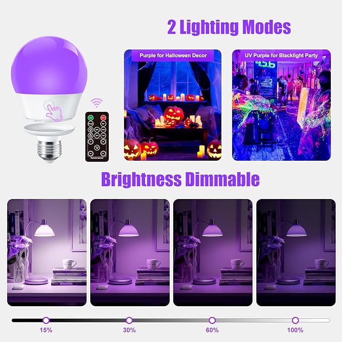 Brightown E26 Rechargeable UV Light Bulbs - Image 3