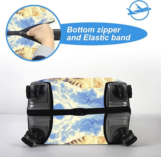 Luggage Cover Protector for 19-20 Inch Suitcases, TSA Approved Elastic Travel - Image 5