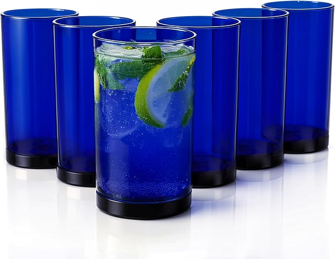 Zulay Kitchen Plastic Drinking Glasses – 16oz Acrylic Shatterproof Water Cups by ZulayKitchen