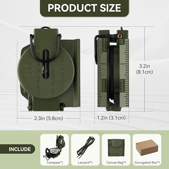 Compass Hiking Survival, Wilderness Survival Compass - Image 8