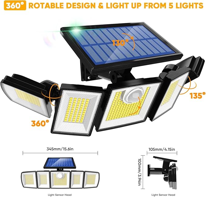 Solar Motion Lights Outdoor - - Image 8