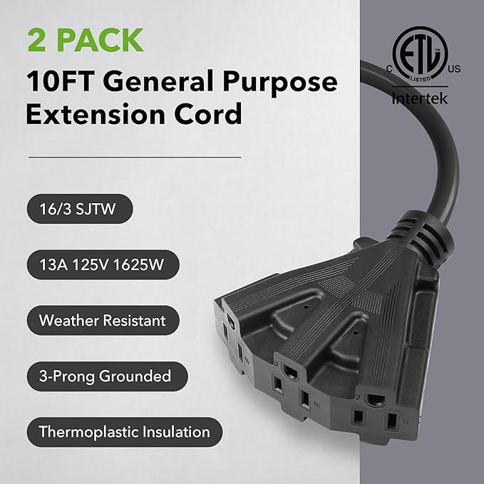 BN-Link's 2 Pack Outdoor Extension Cord Set is Ideal - Image 2