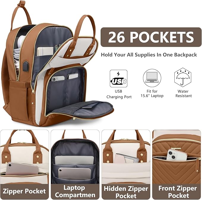 Laptop Backpack for Women Work Bookbag: 15.6 Inch College Backpacks - Image 2