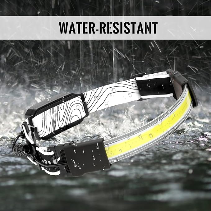 Adelante LED Headlamp Flashlight, 1000LM 230Wide-Beam USB Rechargeable Head - Image 6
