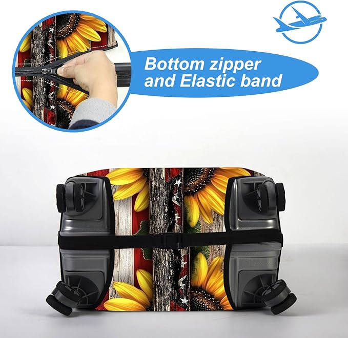 Luggage Cover Protector for 30-32 Inch Suitcases, TSA Approved Elastic Travel - Image 5