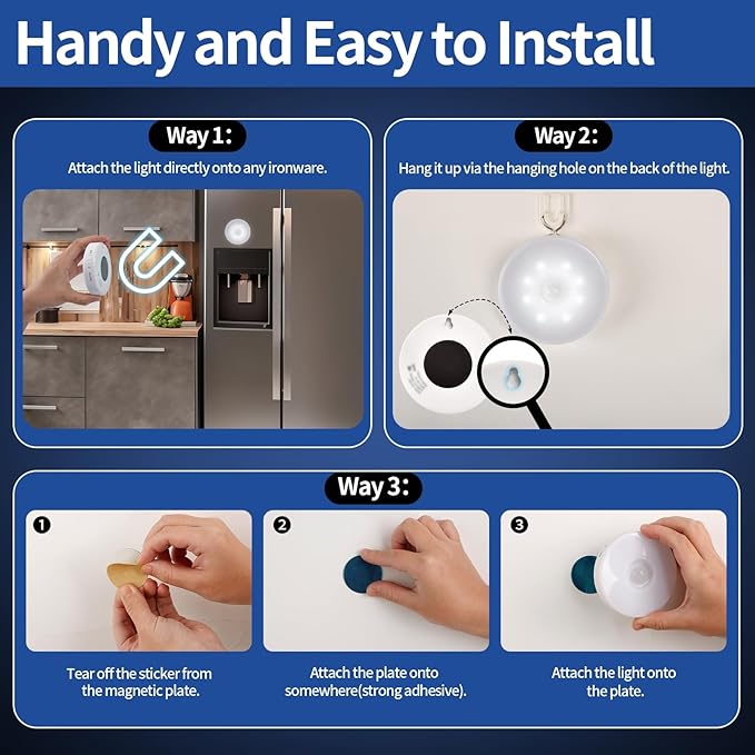 RGB LED Rechargeable Motion Sensor Light Indoor - Image 6