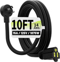 Vockjour 10 FT Black Low Profile Flat Plug 14 Gauge Heavy Duty Extension Cord by Vockjour