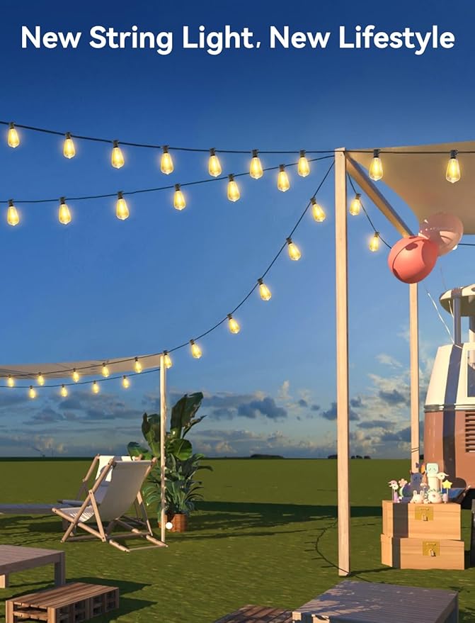 Brightever 50FT Solar String Lights Outdoor Waterproof, Patio Lights Solar - Image 7