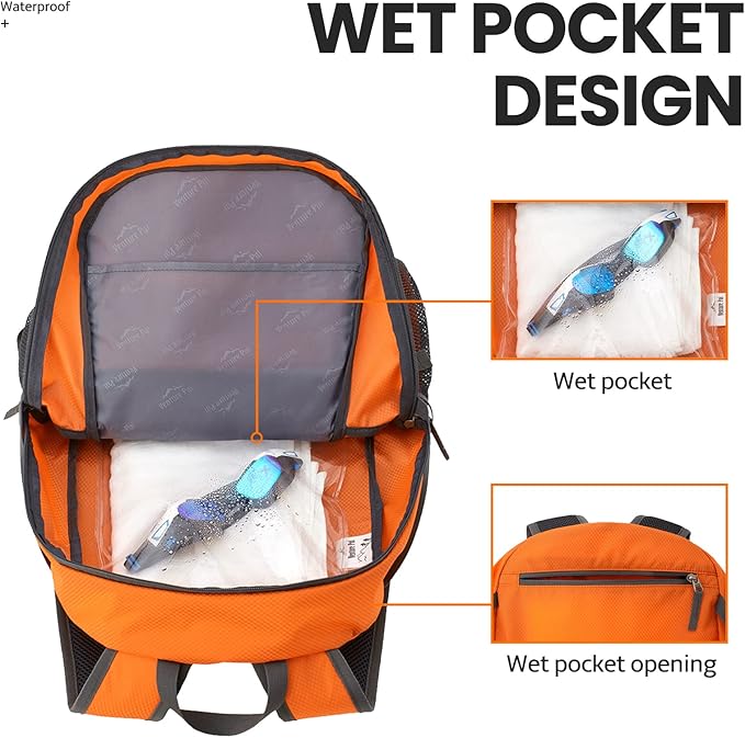 Venture Pal 40L Lightweight Packable Travel Hiking Backpack Daypack - Image 2