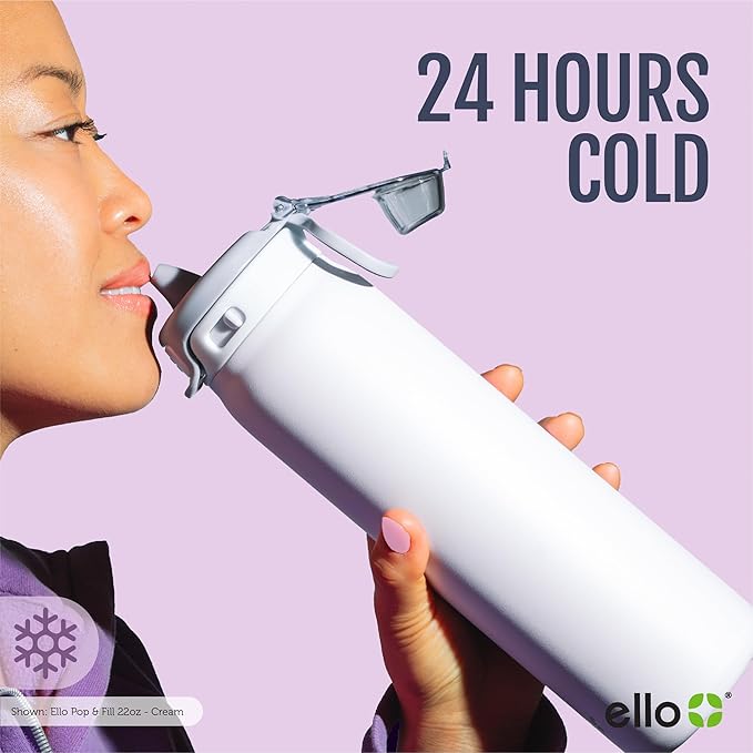 Ello Pop & Fill 22oz Stainless Steel Water Bottle - Image 9