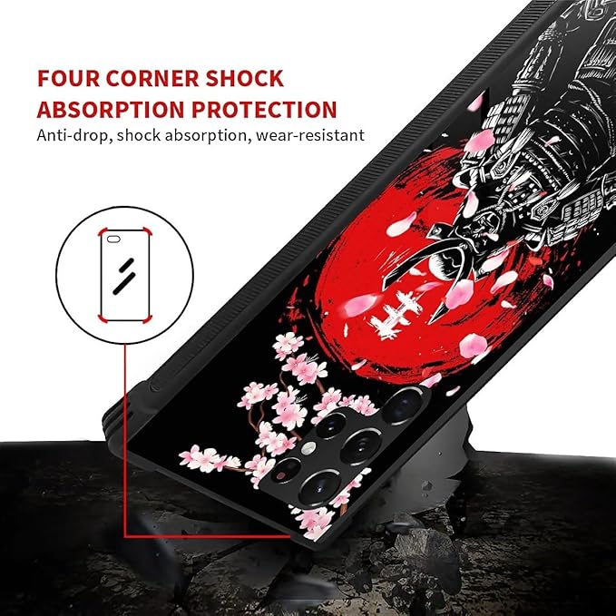 for Samsung Galaxy S23 Ultra Case, Sakura Japanese Samurai Pattern Graphic - Image 6