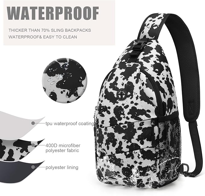 Pritent Crossbody Bags for Women Men Trendy Sling Bag Backpack Casual Chest Bag - Image 4