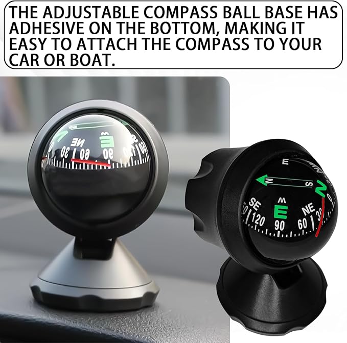 Compass for Car, Automotive Dashboard Accessories Car Compass Ball - Image 5