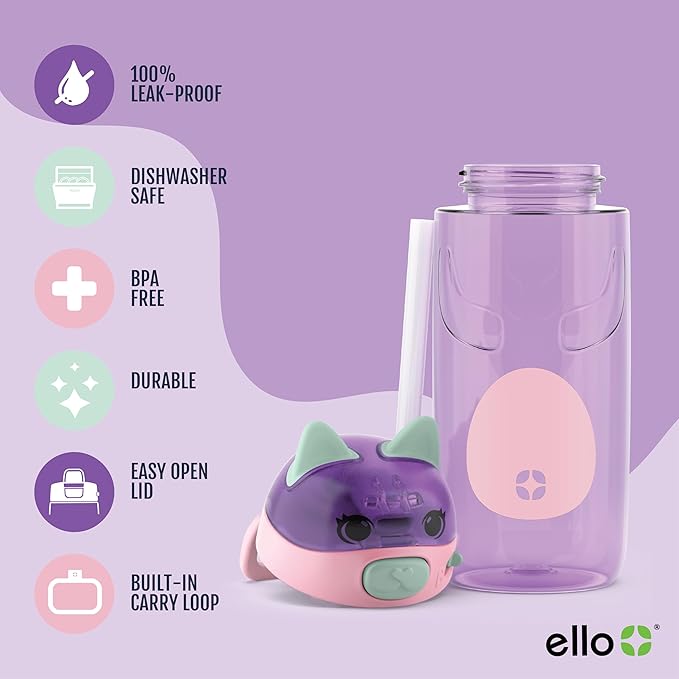 Ello Ellies 16oz Plastic Kids Water Bottle - Image 3