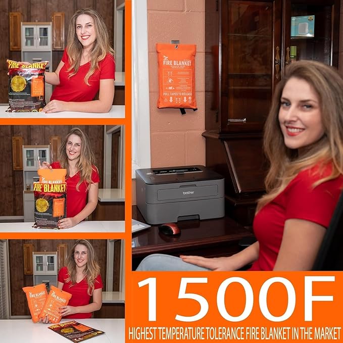 Fire Blanket - 1500F CE Certified Emergency Fire Blanket - Image 2