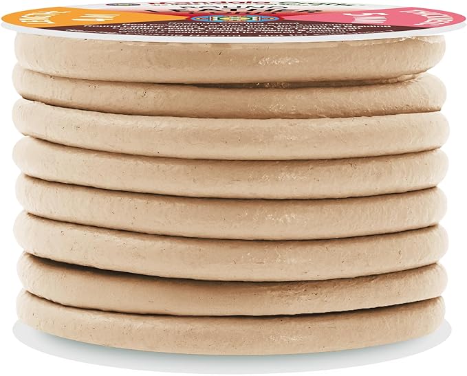 Mandala Crafts Round Genuine Beige Leather Cord - Image 3