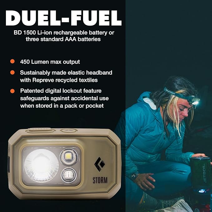 BLACK DIAMOND Storm 450 Headlamp | 450 Lumens Brightness | Waterproof & - Image 2