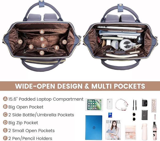 LOVEVOOK Leather Laptop Backpack - Image 3