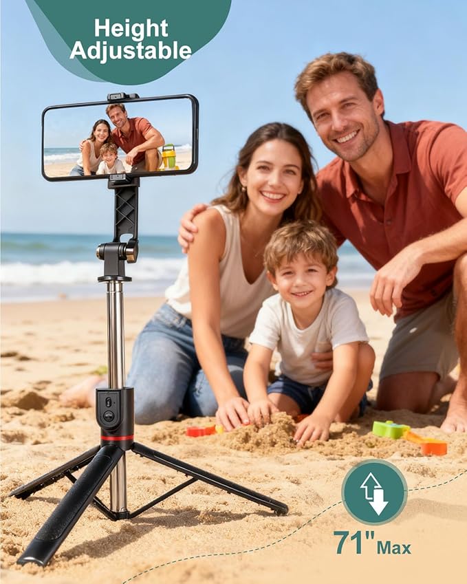 71" Phone Tripod Selfie Stick - Image 4