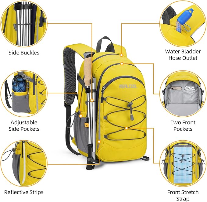 RealCool Hiking Backpack for Men Women, 30L Lightweight Waterproof Travel - Image 3