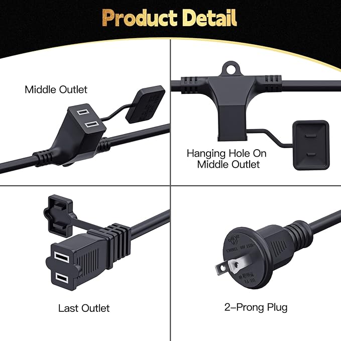 50FT Outdoor Extension Extension Cord - Image 6