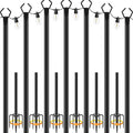 NUERPO 7 Pack String Light Poles, Metal Poles by NUERPO