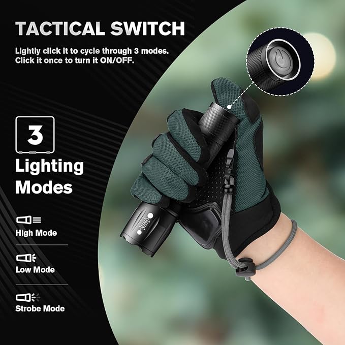 RECHOO 6Pack LED Flashlight, Bright Small Flashlights High Lumens - Image 3