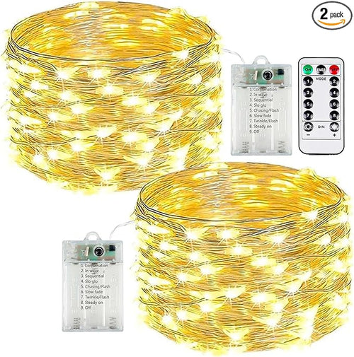 2-Pack 50 LED Fairy Lights Battery Operated by EXF