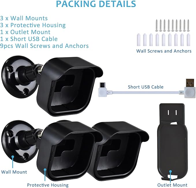 GoHonor All New Blink Outdoor 4th Gen Camera Mounting Brackets, 3 Pack - Image 7