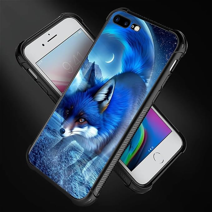 for iPhone 7 Plus/8 Plus Case, Snowy Mountain Fox Lake Pattern Graphic Design - Image 4