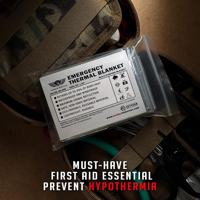 EVERLIT Survival Emergency Mylar Thermal Blankets -Space Blanket Survival kit - Image 3