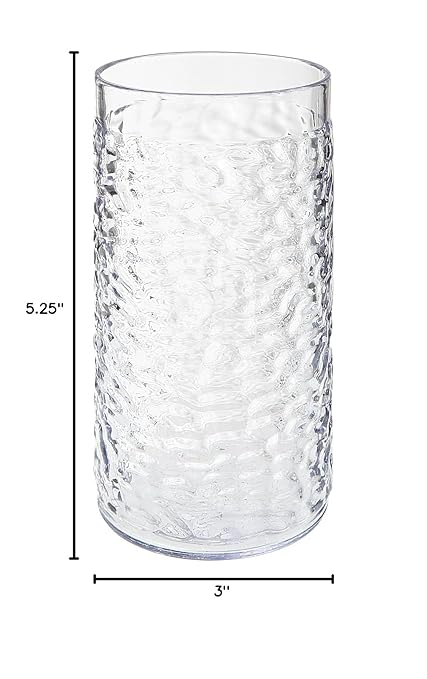 G.E.T. 3316-CL Heavy-Duty Shatterproof Plastic Pebbled Tumbler, 16 Ounce - Image 6