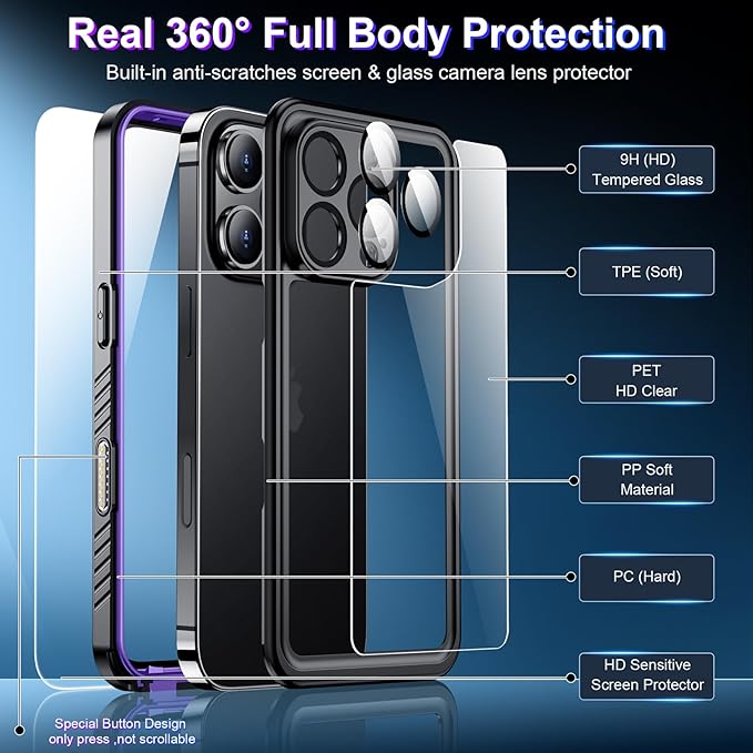 2025 New Designed for iPhone 16 Pro Max Case Waterproof, Phone Case for iPhone - Image 5