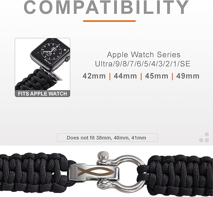 Savior Survival Gear Paracord Watch Band, Compatible - Image 9