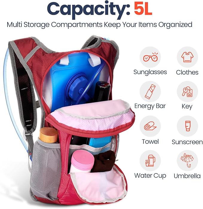 Shinylin 2 Pcs Kids Hydration Backpack - Image 4
