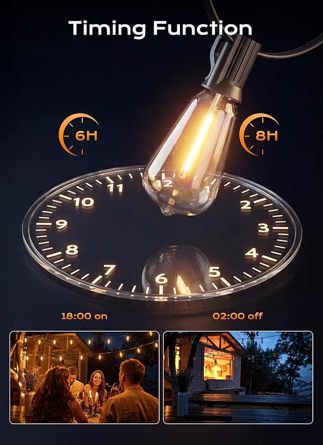 Minetom 55FT Outdoor String Lights - Image 4