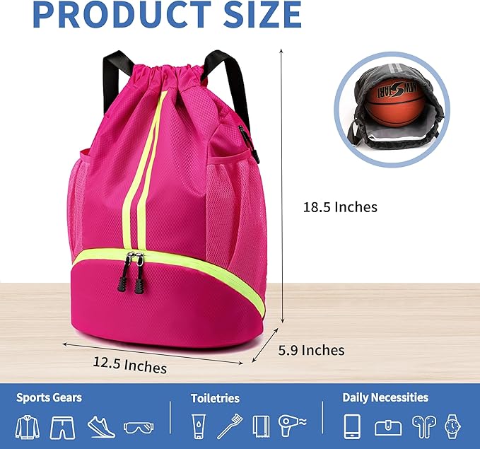 JELUTAR Drawstring Backpack Gym Bag - Image 2