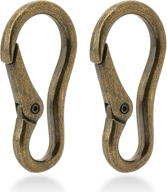 CRAFTMEMORE 2pcs 2 Inches Carabiner Spring Snap Hook Paracord Camping Keychain - Image 2
