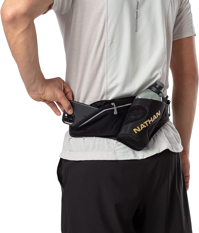 Nathan Peak Running Hydration Waist Pack Belt w/ Speed Draw Flask Water Bottle - Image 4