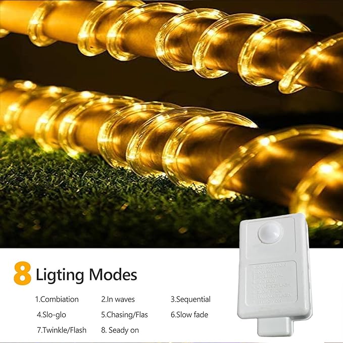 200ft LED Rope Lights Outdoor, 1440 LED Flexible Tube Lights - Image 3
